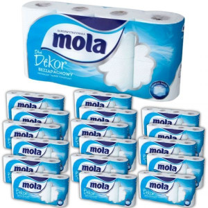 Papier toaletowy Mola Blue Dekor (8 rolek) x 18 opakowań