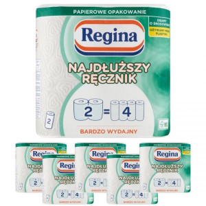 Ręcznik uniwersalny Regina 2 warstwy biały (2 rolki) x 6 opakowań