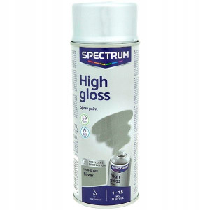 Farba w sprayu srebrna wysoki połysk 400ml - srebrny połysk