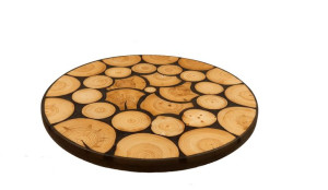 Blat żywiczny PDOB_071707_Z00 Żywica epoksydowa 58 cm x 58 cm x 3 cm Drewno