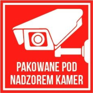 Etykiety Pakowano Pod Nadzorem Kamer Rolka 500Szt