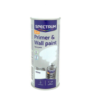 Farba w sprayu podkład i farba do ścian biała 2w1 400ml - biały