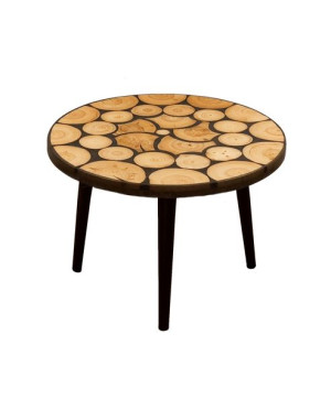 Stół żywiczny PDOS_071707_Z06 Żywica epoksydowa 58 x 58 x 3 cm Nogi 45 cm