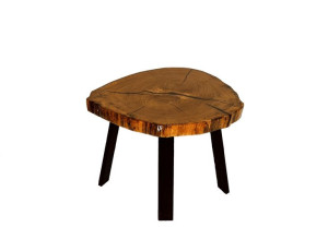 Stół żywiczny PDOS_080400_Z03 Żywica epoksydowa 64 x 57 x 6 cm Nogi 50 cm