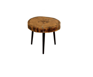 Stół żywiczny PDOS_084634_Z06 Żywica epoksydowa 42 x 37 x 6 cm Nogi 45 cm