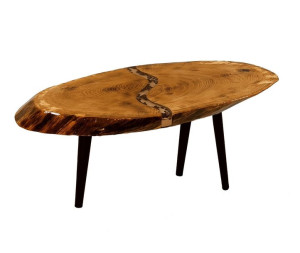 Stół żywiczny PDOS_112415_Z05 Żywica epoksydowa 86 x 38 x 5 cm Nogi 35 cm