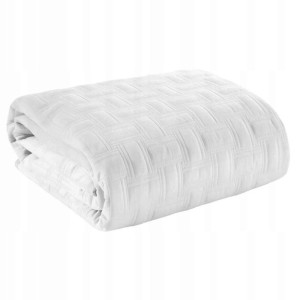 Narzuta 170x210 Pikowana Velvet Ria3 Biała