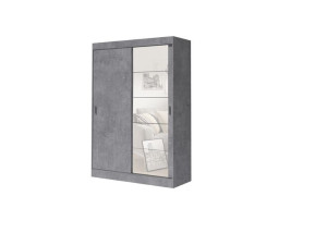 Szafa przesuwna 80cm + Lustro Multi5 | Beton