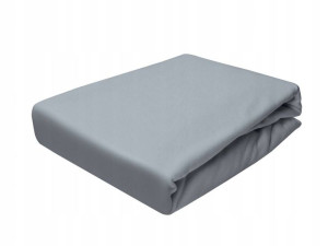 Prześcieradło z Gumką 120x200 Popiel Jersey