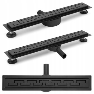 Odpływ Liniowy Greek Pro Black Matt 60 Czarny Rea