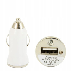 Ładowarka Samochodowa Usb Biała