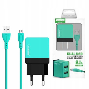Ładowarka Sieciowa 2 X Usb 2A + Kabel Micro Usb