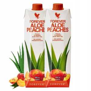 Aloes Forever Aloe Peaches 1L x2 aloes do picia BRZOSKWINIOWY