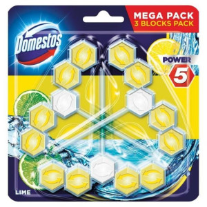 Domestos Power 5 Kostka toaletowa Lime 3x55 g