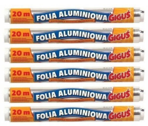 Folia aluminiowa Giguś 20 m x 6 sztuk