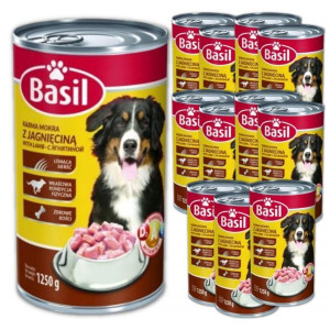 Karma dla psa z jagnięciną Basil Puszka 1250 g x 12 sztuk