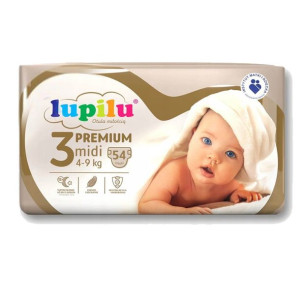 Pieluszki Pieluchy Lupilu Premium Midi 3 54szt