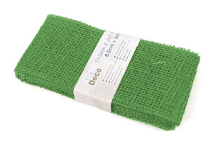Zielona Dekoracyjna Taśma Z Juty 8,5 Cm X 3 M
