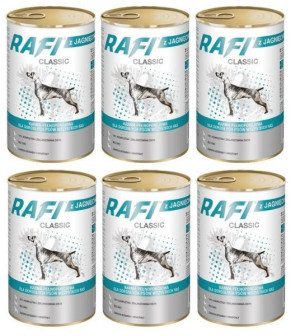 Karma dla psa z jagnięciną Rafi 1240 g x 6 puszek