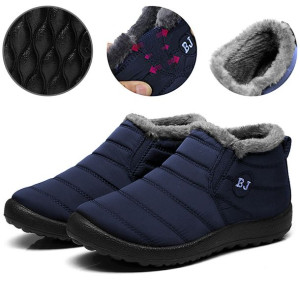 Buty Na Śnieg Zimowe Ocieplane Granat Unisex 40