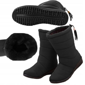 Buty Zimowe Wodoodporne Ciepłe Wysokie Damskie 39