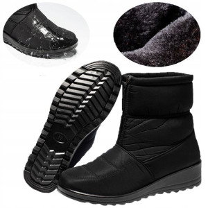 Buty Zimowe Wodoodporne Ciepłe Wysokie Damskie 38