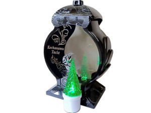 Znicz Tata Tacie Ob Czarny Marmur +choinka Led