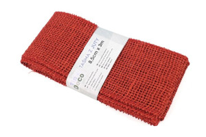 Czerwona Dekoracyjna Taśma Z Juty 8,5 Cm X 3 M