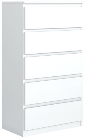 Nowoczesna Duza Komoda 5 Szuflad Szafka Biała