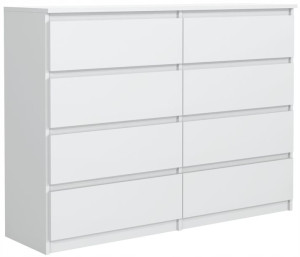Biała Komoda 120 Cm 8 Szuflad Od Producenta!