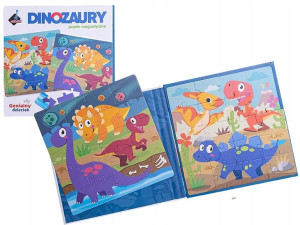 Puzzle Magnetyczne DINOZAURY 40 genialny dzieciak