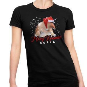 Mery Krismas Kurła zabawna koszulka świąteczna Boże narodzenie