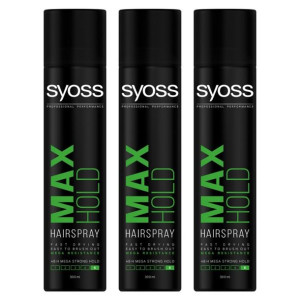 Syoss Max Hold Lakier Mocno Utrwalający 300ml 3szt