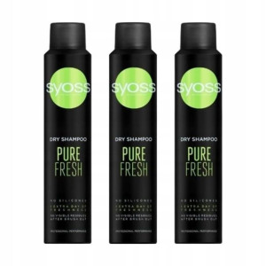 Syoss Pure Fresh Suchy Szampon 3x200ml