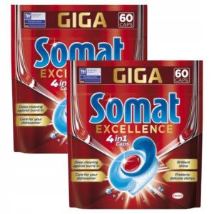 Somat Excellence 120 Tabletki Zmywarki Zestaw x2