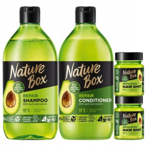 Nature Box Odżywka Maska Szampon Awokado 4 szt
