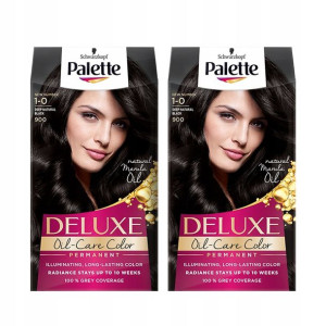 Palette Deluxe Farba do Włosów Naturalna Czerń x2