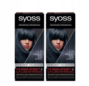 Syoss Farba do włosów 3-51 Srebrzysty Węgiel x2