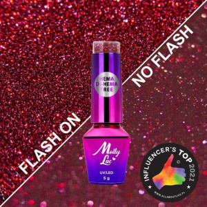 Lakier hybrydowy MollyLac Duo Flashing Lights Deep Desire HEMA i Di-HEMA fr