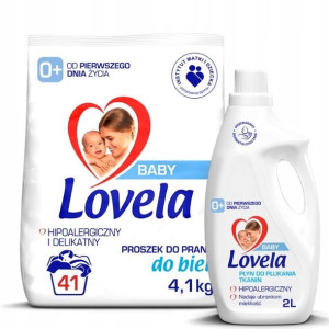 LOVELA Proszek do Białego 4,1kg Płyn Płukania 2l