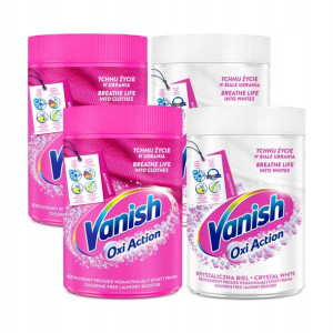 Vanish Oxi Action Pink Odplamiacz Wybielacz 4x625g
