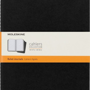 Zestaw 3 Zeszytów MOLESKINE Cahier Journals XL (19x25cm) w linie, 120 stron