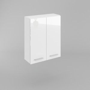 Szafka łazienkowa wisząca W7 biały połysk gł 30 cm