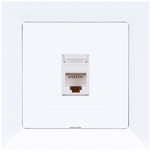 Gniazdo internetowe LAN RJ45 8-PIN PREMIUM biały
