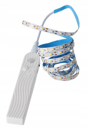 Taśma LED czujnik ruchu szafa meble USB BATERIE 2m