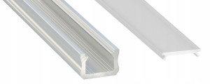 Profil Aluminiowy Wąski Płaski Do Led 2m Z Kloszem