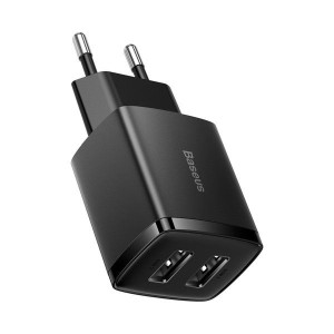 Baseus ładowarka sieciowa 2x USB 10.5W czarny