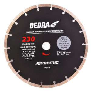 Dedra Tarcza Segmentowa Do Betonu, Cegły, Kamienia 230mmx22,2mm Hp2116