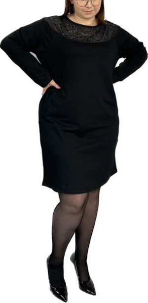 Sukienka Z Ozdobnym Dekoltem Plus Size Wawa 46/3xl