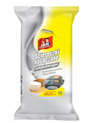 Ściereczki Nawilżane Antybakteryjne (40szt) Jan Niezbędny